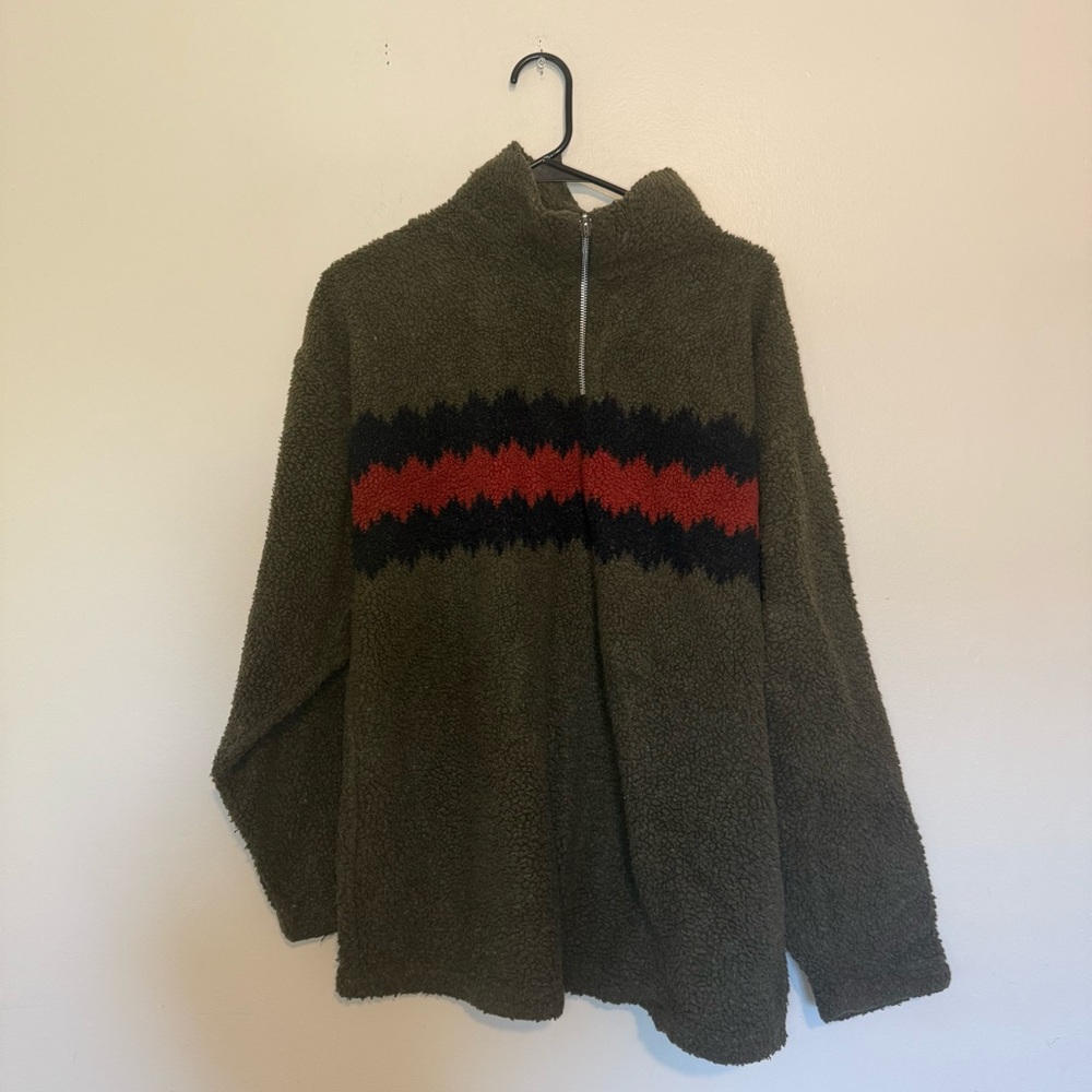 Tapemeasure | Olive Green Teddy Pullover